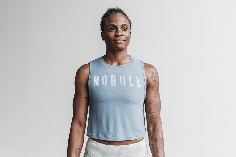 Débardeurs NOBULL Femme Bleu Clair - NOBULL Muscle,France (9804-ORAMN)